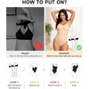image:imageSHAPERX Womens Low Back Shapewear Bodysuit Seamless Tummy Control Backless Thong Body Shaper with Adjustable StrapsBeige