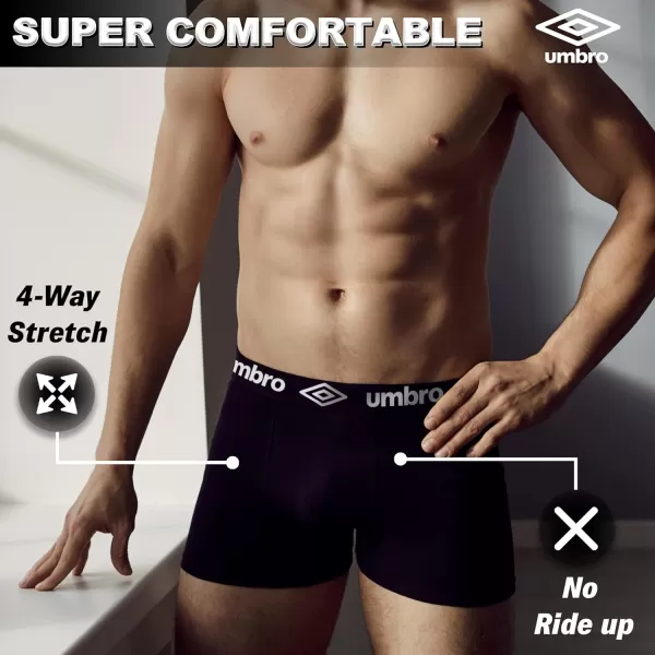 Umbro Performance Boxer Briefs for Men Pack of 6 - Breathable Comfortable Mens Boxer Briefs, Moisture Wicking Mens Underwear