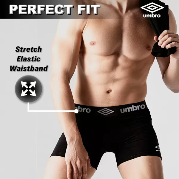 Umbro Performance Boxer Briefs for Men Pack of 6 - Breathable Comfortable Mens Boxer Briefs, Moisture Wicking Mens Underwear