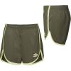 imageUmbro Girls Classic Gym ShortBurnt OliveSunny Lime