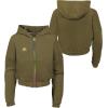 imageUmbro Girls Full Zip HoodieBurnt OliveSunny Lime