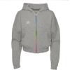imageUmbro Girls Full Zip HoodieLight Heather GreyWhite