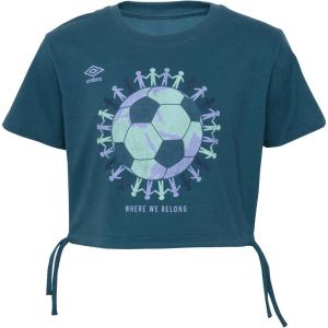 imageUmbro Girls Cinched Bottom TeeBlue Coral