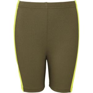 imageUmbro Girls High Waisted Bike ShortBurnt OliveSunny Lime