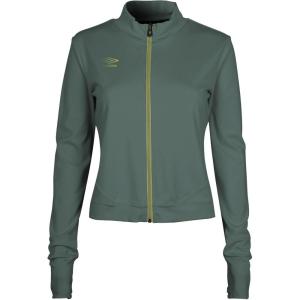 imageUmbro Womens Pivot Mock Neck Full Zip Knit TopSage LeafBay Leaf