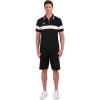 imageUmbro Mens 14 Zip French Terry PoloBlack