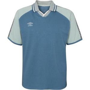imageUmbro Mens Retro Spin Johnny Collar JerseySilver BlueIndian Teal
