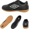 imageUmbro Boys Classico XI IC Jr Soccer Indoor ShoeBlackGrey