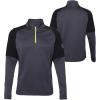 imageUmbro Mens Pro Training Hybrid 12 Zip TopPeriscope  Black  Limeade