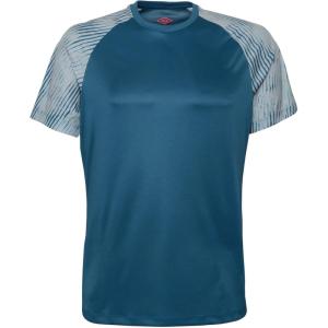 imageUmbro Mens Pro Training Graphic Sleeve Jersey TeeBlue Coral  Chinois Green