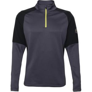 imageUmbro Mens Pro Training Hybrid 12 Zip TopPeriscope  Black  Limeade