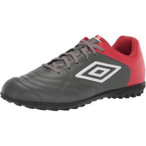 imageUmbro Mens Classico Xi Tf Soccer Turf ShoeGunmetalRedWhite
