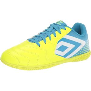 imageUmbro Mens Sala 5 Ic Indoor Soccer ShoeYellowWhieBlue
