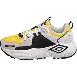 imageUmbro Mens Runner SneakerWhiteBlackBlazing YellowGrey
