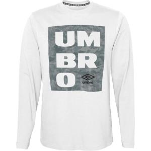 imageUmbro Mens Camo Box Long Sleeve TeeWhtBlk