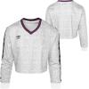 imageUmbro Womens Long Sleeve Boxy VNeckWhite  Black