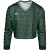 imageUmbro Womens Long Sleeve Boxy VNeckDark IvyEgret