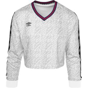 imageUmbro Womens Long Sleeve Boxy VNeckWhite  Black