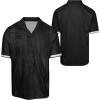 imageUmbro Mens AOP Short Sleeve Johnny Collar ShirtBlack  White