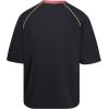 imageUmbro Mens Panelled Short Sleeve Mesh TShirtBlack Red Dahlia Antique Gold