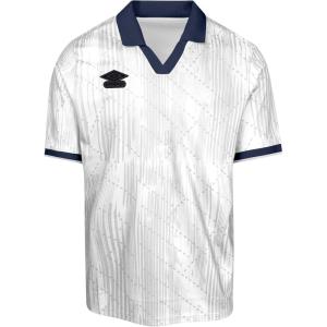 imageUmbro Mens AOP Short Sleeve Johnny Collar ShirtWhiteNaval Academy