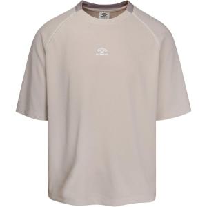 imageUmbro Mens Panelled Short Sleeve Mesh TShirtPelican Moon Rock Brillant White