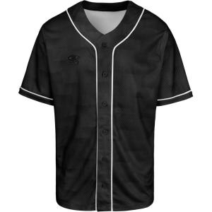 imageUmbro Mens Relaxed Button Front Bb ShirtBlack  White