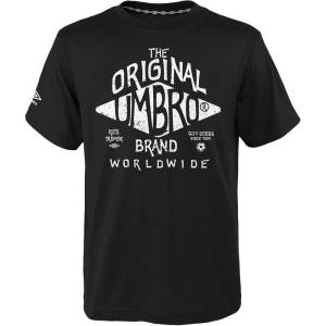 imageUmbro Mens Short Sleeve Graphic TShirtBlack  White