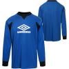 imageUmbro Mens Panelled Long Sleeve TShirtClassic Blue Black Brillant White
