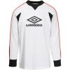 imageUmbro Mens Panelled Long Sleeve TShirtBrillant White Black Fire Whirl