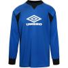 imageUmbro Mens Panelled Long Sleeve TShirtClassic Blue Black Brillant White