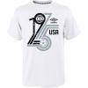 imageUmbro Mens USA Short Sleeve TShirtWhite  Black