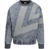 imageUmbro Mens Washed Diamond Drill SweaterBlue Mirage  Griffin