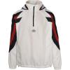 imageUmbro Mens Zip Off Sleeve Wind JacketBrillant White Black Red Dahlia