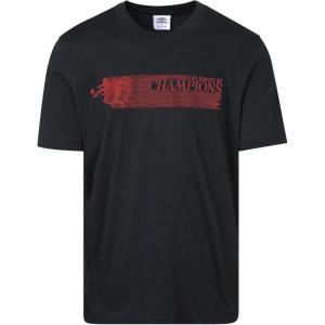 imageUmbro Mens Champions Short Sleeve Graphic TShirtBlack