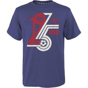 imageUmbro Mens USA Short Sleeve TShirtSkipper BlueEgret