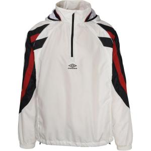 imageUmbro Mens Zip Off Sleeve Wind JacketBrillant White Black Red Dahlia