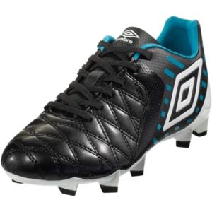 imageUmbro UnisexChild Medusae Ii Club Fg Junior Soccer ShoeBlackWhiteCarribean Sea