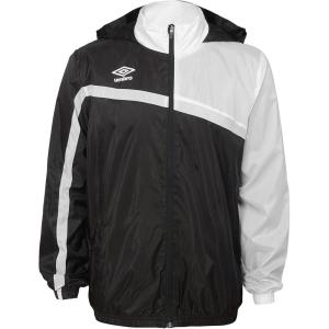 imageUmbro Men Woven Waterproof JacketBlackWhite