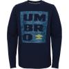 imageUmbro Boys Camo Box LS TeeDark NavyLimeade