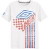 imageUmbro Boys Graphic TShirtWhiteRed Dahlia