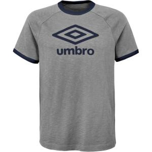 imageUmbro Boys Lifestyle Logo TeeMedium Grey HeatherDark Navy