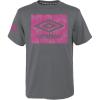 imageUmbro Boys Icos Logo TeeGunmetalFuchsia Fedora