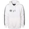 image:imageUmbro Mens Pullover Fleece Hoodie Soft Touch Cotton Rich Sweatshirt Hooded Top With Hood and Long SleevesWhiteBlack