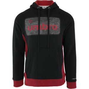 image:imageUmbro Mens Pullover Fleece Hoodie Soft Touch Cotton Rich Sweatshirt Hooded Top With Hood and Long SleevesBlack