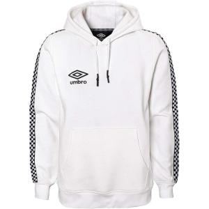 image:imageUmbro Mens Pullover Fleece Hoodie Soft Touch Cotton Rich Sweatshirt Hooded Top With Hood and Long SleevesWhiteBlack