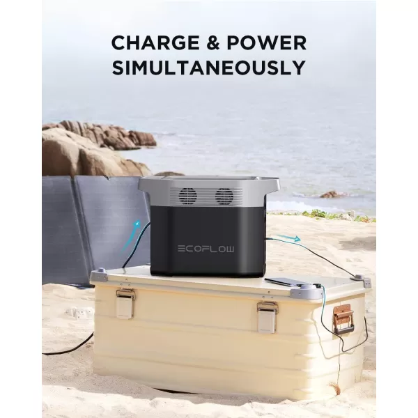 EF ECOFLOW Portable Power Station DELTA 1300, 1260Wh Solar Powered Generator with 6 x 1800W AC Outlets, Solar Generator for Outdoor Camping