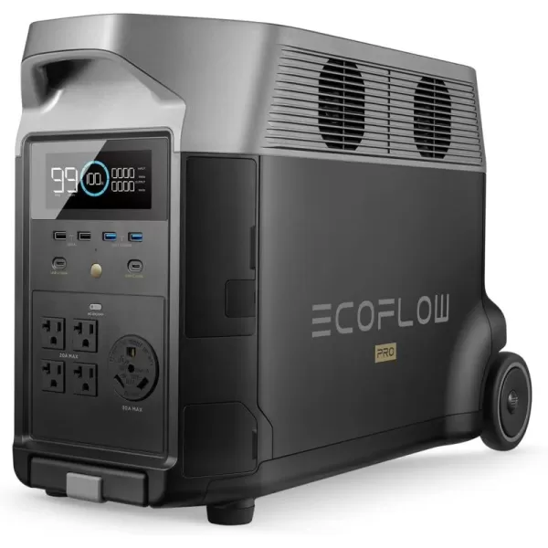 EF ECOFLOW 240V/7200Wh, 7200W Home Battery Backup: 2 DELTA Pro with Double Voltage Hub, Lifepo4 Power Station, Electricity Generator for Home Use, Blackout, Emergency