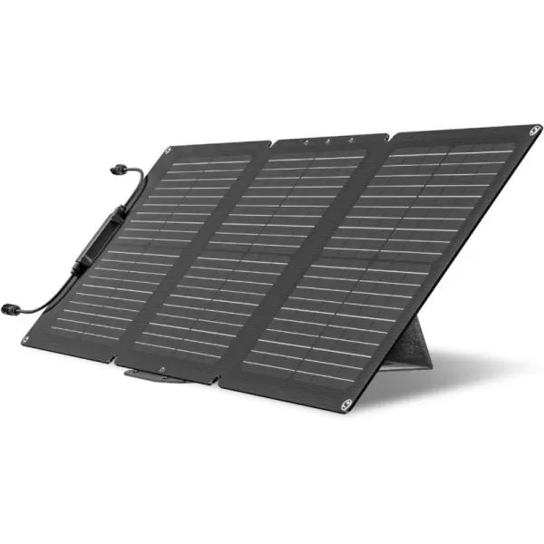 EF ECOFLOW 60W Portable Solar Panel for Power Stations, Camping, Backup Lightweight Foldable Solar Panel with Supporting Stand, High 23.4% Converting Monocrystalline Cells IP68 Waterproof