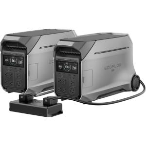 imageEF ECOFLOW 240V7200Wh 7200W Home Battery Backup Kit 2 DELTA Pro with Double Voltage Hub with Transfer Switch Lifepo4 Power Station Electricity Generator for Home Use Blackout Emergency2 DELTA Pro 350 Amp Hub